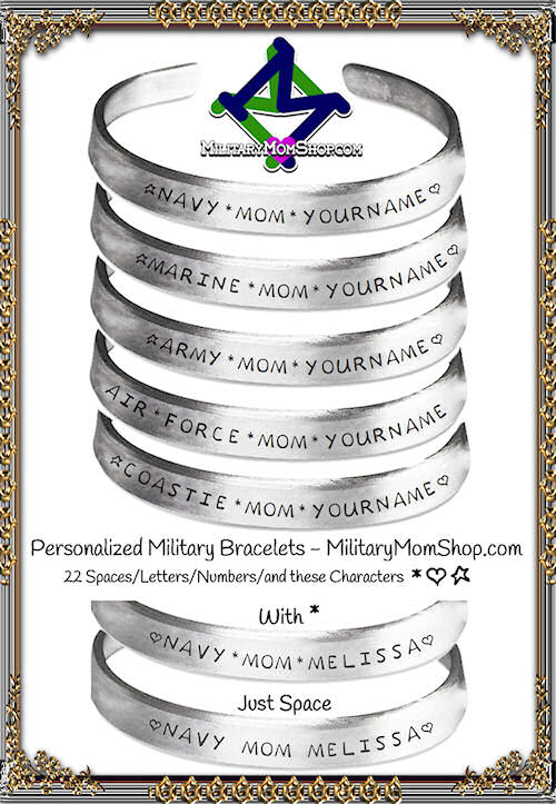 personalized military name bracelets for navy, army, marine, air force, coast guard mom, wife, girlfriend, grandma